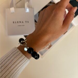 31 BLACK MATTE AGATE BRACELET BLACK BRACELET